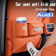 Audi Car seat back storage anti kick pad car storage cup holder tissue box high-quality leather anti