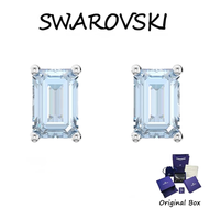 ♈Swarovski♈ 5639134 Stilla Blue Crystal Stud Earrings S925 Sterling Silver (Free Gift Box Genuine Pa