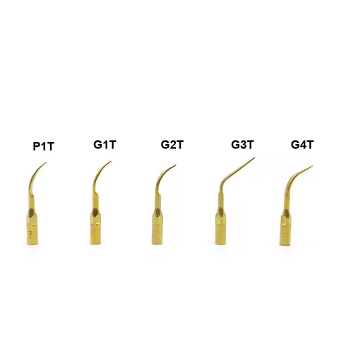5Pcs/lot Titanium Gold Dental Ultrasonic Scaler Tips G1T G2T G3T G4T P1T P3T For EMS Woodpecker VRN 