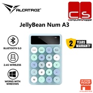 Alcatroz JellyBean Num A3 Wireless Bluetooth Number Pad - Aqua/Crayon Green/Crayon Pink
