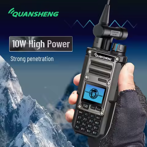 Quansheng TK11(8) Walkie Talkie 10W 3000mAh VHF UHF Dual Receive AM FM CW SSB NOAA Spectrum Analyzer