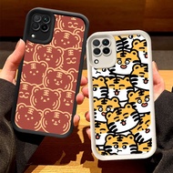 O-65 Tiger Case for Samsung Galaxy A22 A12 5G Black and White