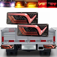 1 Pair Waterproof 12V-24V Truck LED Tail Light Fog Light Suitable for Trailer Truck Car Tail Light