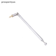 [Prs] 48/64cm 6 Section Metal Full-Channel Am Fm Radio Telescopic Antenna 360 Degree Rotating Antenn