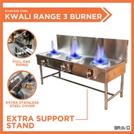 BRAVO Dapur Gas Masak Stainless Steel Kwali Range 3 Burner High Pressure Dapur Gas 3 Tunku Commercia