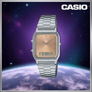 CASIO ANA-DIGI Quartz Watch Vintage Series AQ-230A-7DMQ Unisex Dual Time White Overseas Model