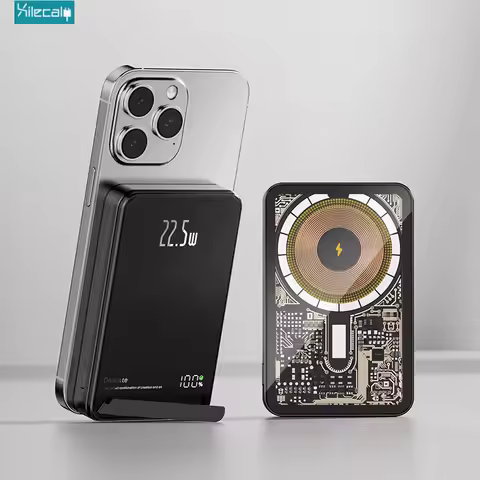 Xilecaly Wireless 20000mAh Fast Charger Power Bank High quality Alloy With Battery Powerbank Magneti