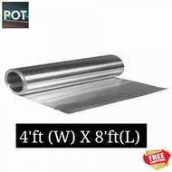 DIY Zink Besi Bumbung 4FT x 8FT Galvanized Iron Metal Zinc Plain Sheet Coil