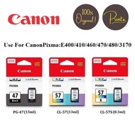 Canon PG-47 / CL-57 / CL-57S Kartrij Dakwat Pencetak Pixma // Canon PG47 CL57 CL57S Pixma Printer In