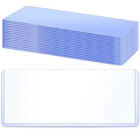 16PCS Clear Plastic Banknote Sleeve for Collectible Paper Dollar Bill Euro Protection Archival Safe 