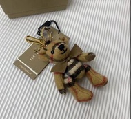 Burberry 博柏利 蝴蝶結領帶托馬斯熊吊飾 鑰匙扣 男女同款情侶款 淺駝色