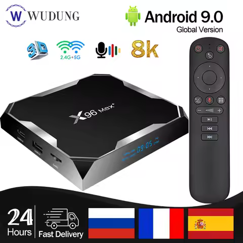 X96 Max Plus Android 9.0 Smart TV Box Amlogic S905X3 Quad Core 4G 32G/64G 2.4G&5.0G Dual WIFI BT4.0 