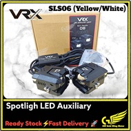 VRX ( SLS06 ) IP67 LED SPOTLIGHT AUXILIARY MOTORCYCLE ZEROSIX YELLOW + WHITE 2 MODE ( SQUARE )