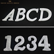 Polystyrene Poly Foam Silver Dust Glitter Alphabet Number Craft Decor Debu Perak Huruf Nombor Hiasan Kraf +/-17x2cm AZ7S