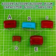 6000PF/6100PF/6200PF FILM CAPACITOR 630V/1.6KV/2KV