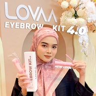 Lovaa Eyebrow Kit 4.0 Set Eye Brow Stamp Waterproof Pigmented Lukis Cop Kening On Point Mudah Cepat 