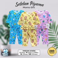 Moms Gift Baby Lolly Long Dress Pajamas Set for Girls with Back Buttons (1-4 years) - Bwr