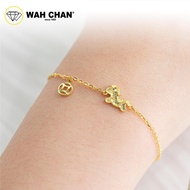WAH CHAN 916 Gold Bracelet - Honeycomb Lucky Unicorn OSB1298