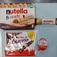 Nutella B Ready Kinder Bueno (milk hazelnut / White / Coconut ) Kinder Joy Kinder Happy Hippo