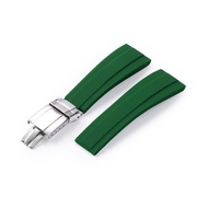 20mm Silicone Watchband for Rolex Oyster Datejust Daytona Submariner GMT Submariner Straight Interfa