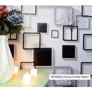 3D Black Checkered Wallpaper 7m, to 8m Width 45cm