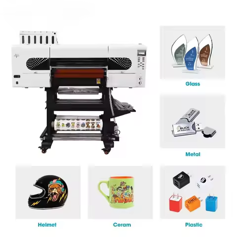 Technical support 60cm roll-to-roll UV DTF printer 24-inch 3-head multi-function UV DTF printer