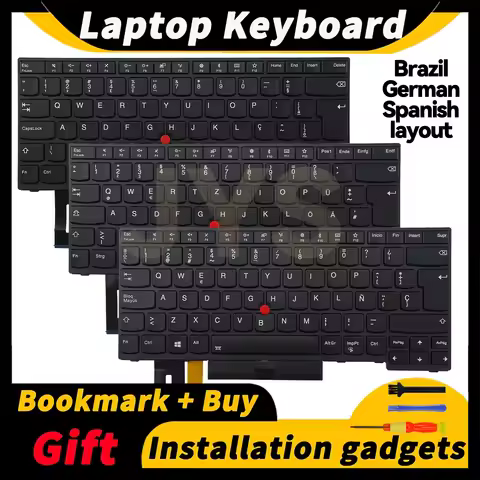 Laptop Replacement Keyboard for Lenovo ThinkPad E480 E490 L380 R480 T480S L490 T490 With backlight U