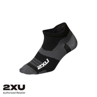 🇸🇬 2XU Unisex Vectr Ultralight No Show Socks Black/Titanium | Anti-Blister Running Socks