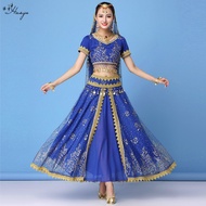 New Xinjiang Folk Dance Costume with Sequin Long Skirt