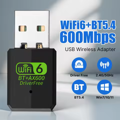 FENVI WiFi 6 AX600 USB Adapter Dual Band 2.4G/5GHz Bluetooth 5.4 2in1 Dongle 802.11AX Wireless Wlan 