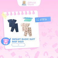 Pureen Infant Basic Suit (Short Sleeves Vest & Long Pants Sutera) BISF 0021