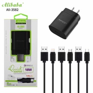 Alibaba Ali-3582 18W Qualcomm 3.0 Fast Charger IPH / Micro / Type-C