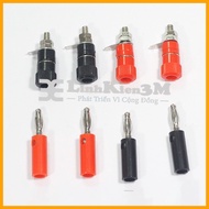 Set of 4 Pairs of JS90 Jacks and Banana Jacks (2 Red JS90, 2 Black JS90, 2 Red Banana Jacks, 2 Black