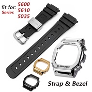 Stainless Steel Bezel & Silicone Watch Strap Set for Casio G-shock DW5600 GW/DW5000 GW-M5610 Replace