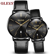 OLEVS Jam Tangan Original Waterproof Quartz Leather Fashion Casual Couple Watch 5869