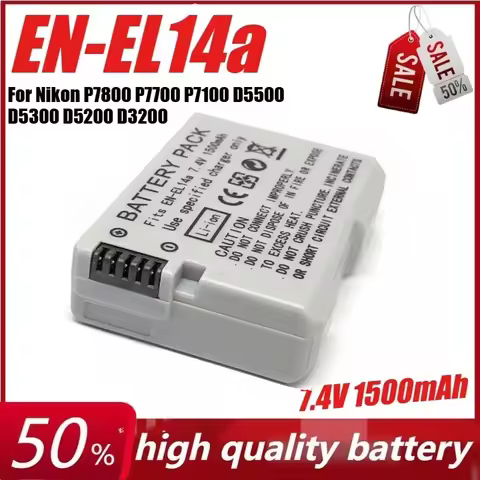 EN-EL14 EN-EL14a 7.4V 1500mAh Battery for Nikon P7800 P7700 P7100 D5500 D5300 D5200 D3200 D3300 D510