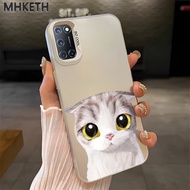MHKETH Case For OPPO A52 A72 A92 A54 A55 Cute And Funny Cat Pattern Mobile Phone