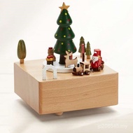 Celebration Gifts Christmas Gifts Music Box Crafts Solid Wooden Music Box Gifts Creative Gifts Chris