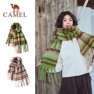 CAMEL wool scarf, thickened, windproof and warm neck warmer for men and women.