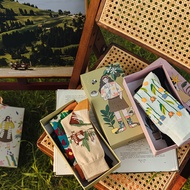 (Batam City Only) To Happy Me Funky Full Print Socks + Box - Full Print Socks - Unisex Socks, 3 Piec