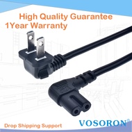 Angled down NEMA 1-15P to IEC320 C7 Power cord for TV/PSUSA Angled Power line cableSPT-2 18AWG 1.8M