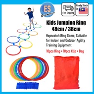 10Pcs Kids Hopscotch Jumping Ring Circle Children Sensory Integration Training Physical Exercise Spo