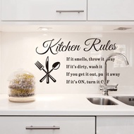OLLstore 8023 KITCHEN RULES Removable PVC Wall Sticker Home Decor