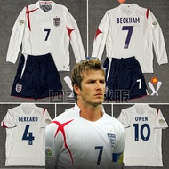 world cup jersey football jersey 2006 England shirt Home 7 Beckham long sleeve vintage football unif