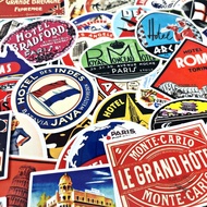 50pcs Suitcase Sticker: Retro Hotel Travel logo/Rimowa Sticker pack