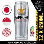 SAPPORO Premium Japanese Beer 650ML X 12 (CAN) - FREE DELIVERY WITHIN 3 WORKING DAYS!