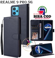 REALME 9 PRO 5G FLIP LEATHER CASE PREMIUM-FLIP WALLET CASE KULIT UNTUK REALME 9 PRO 5G - CASING DOMP