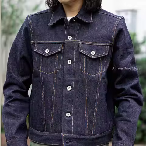Red Tornado 526 Men's Blue Denim Jacket American Vintage Selvedge Denim 21OZ Heavyweight Raw Denim C