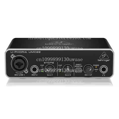 U-Phoria UMC22 Sound Card 2-channel USB Audio Interface with 1 Midas Preamp and 48v Phantom Power St