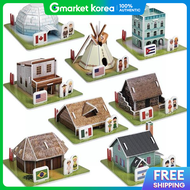 ART BOX | Artbox /Puzzle Love Foam Board 3D Puzzle - World Traditional Houses America (8 Types)